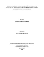 Modelo matemático para la optimización de problemas de asignación de  labores y programación de horarios de personal heterogéneo por turnos y  tareas - hdl:11349/24775